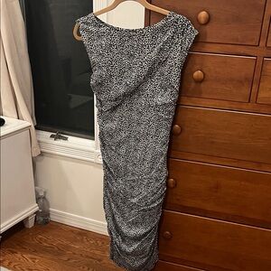 Ann Taylor Black and White Leopard Print Dress